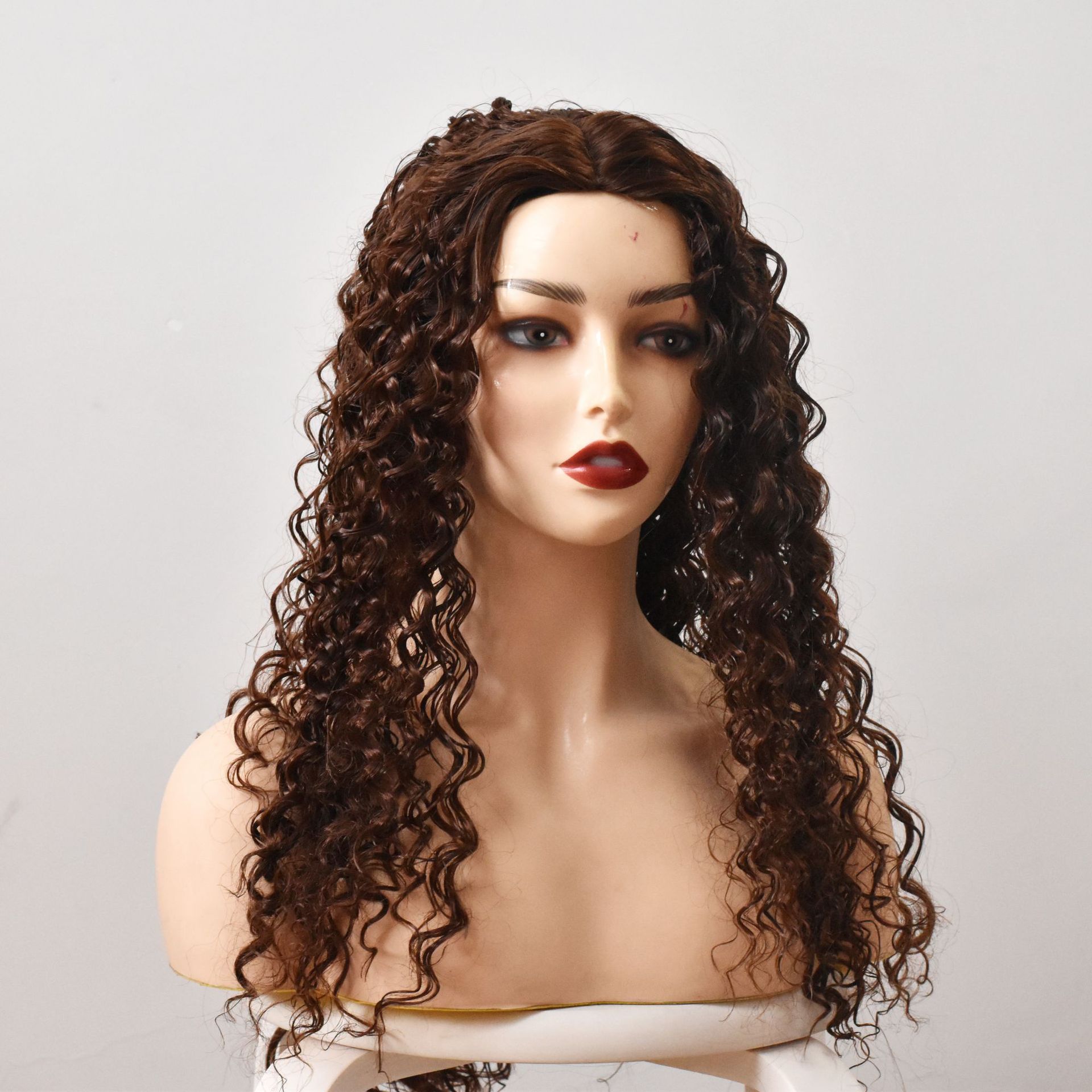 Long Rolled High Temperature Silk Wigs