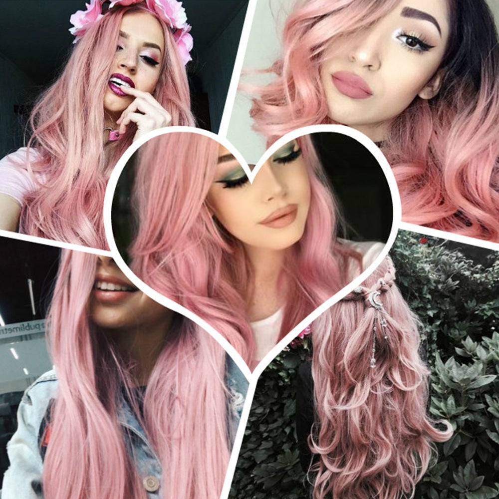 Blonde Ombre Hair Black Curly Wigs