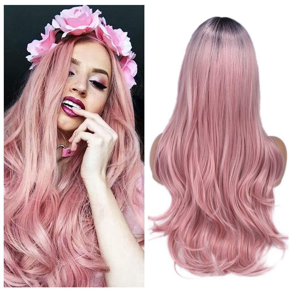 Blonde Ombre Hair Black Curly Wigs