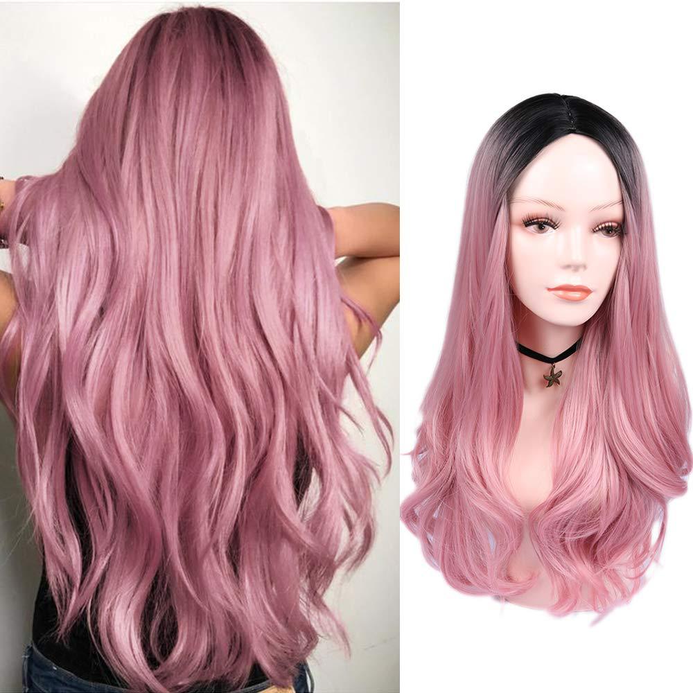 Blonde Ombre Hair Black Curly Wigs