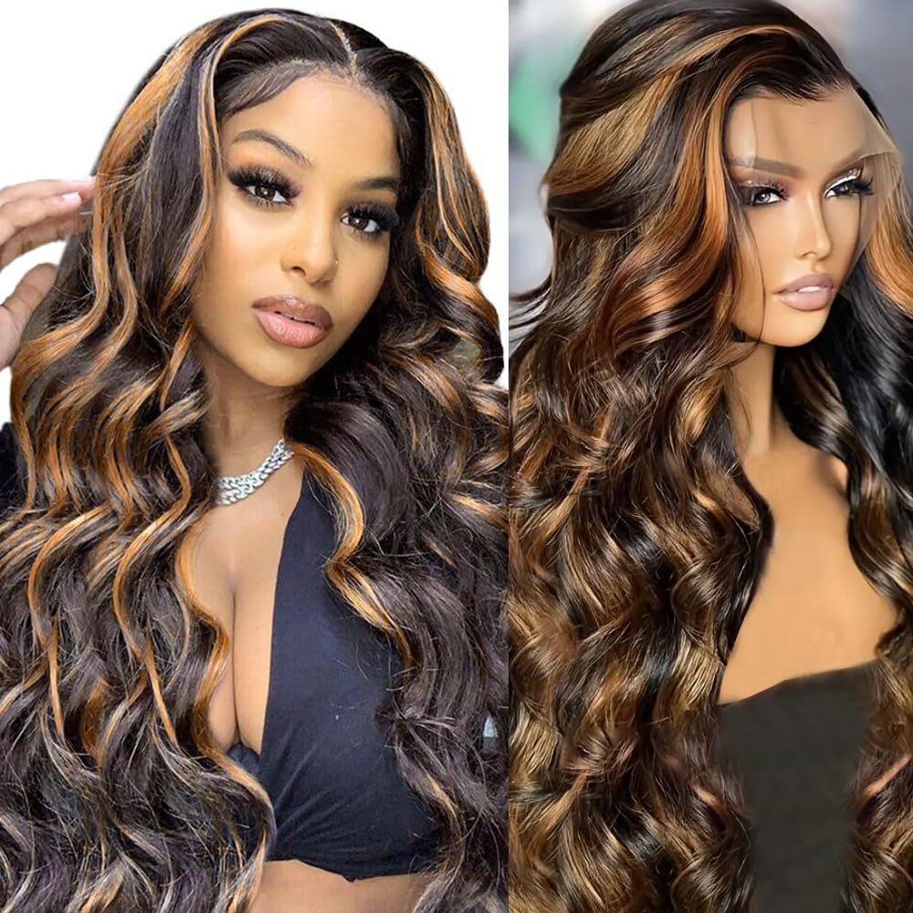 Brown Medium Long Curly Hair Wigs