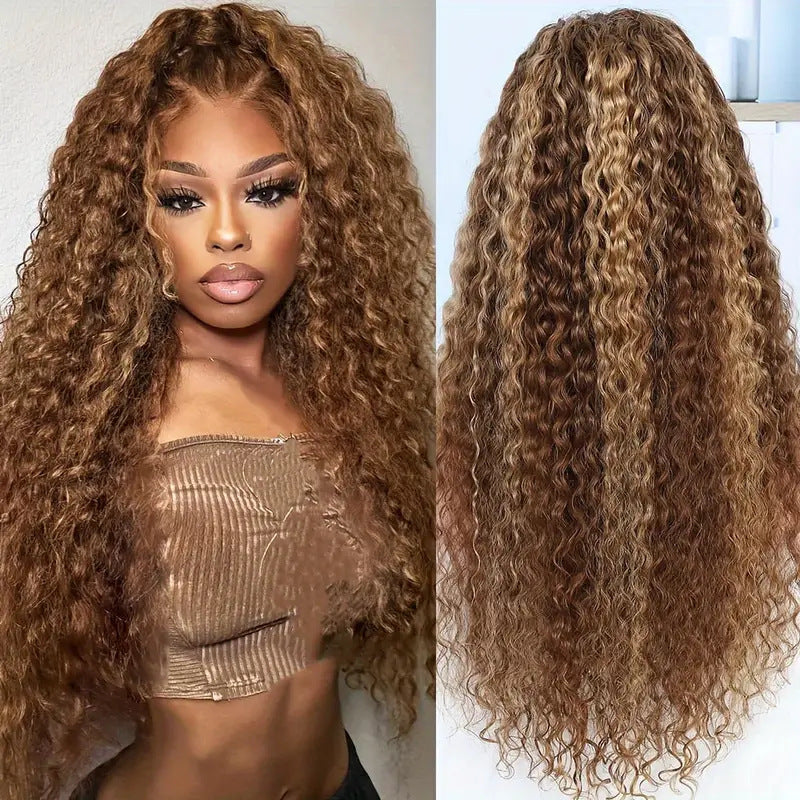Medium Brown Mixed Synthetic Wigs