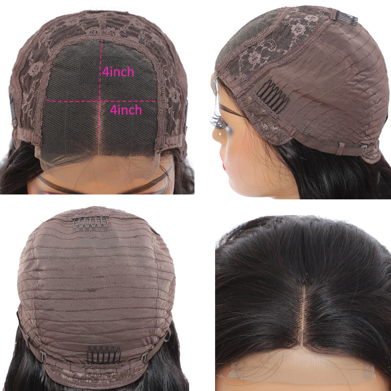 Straight Brown Lace Closure Human Hair Wigs