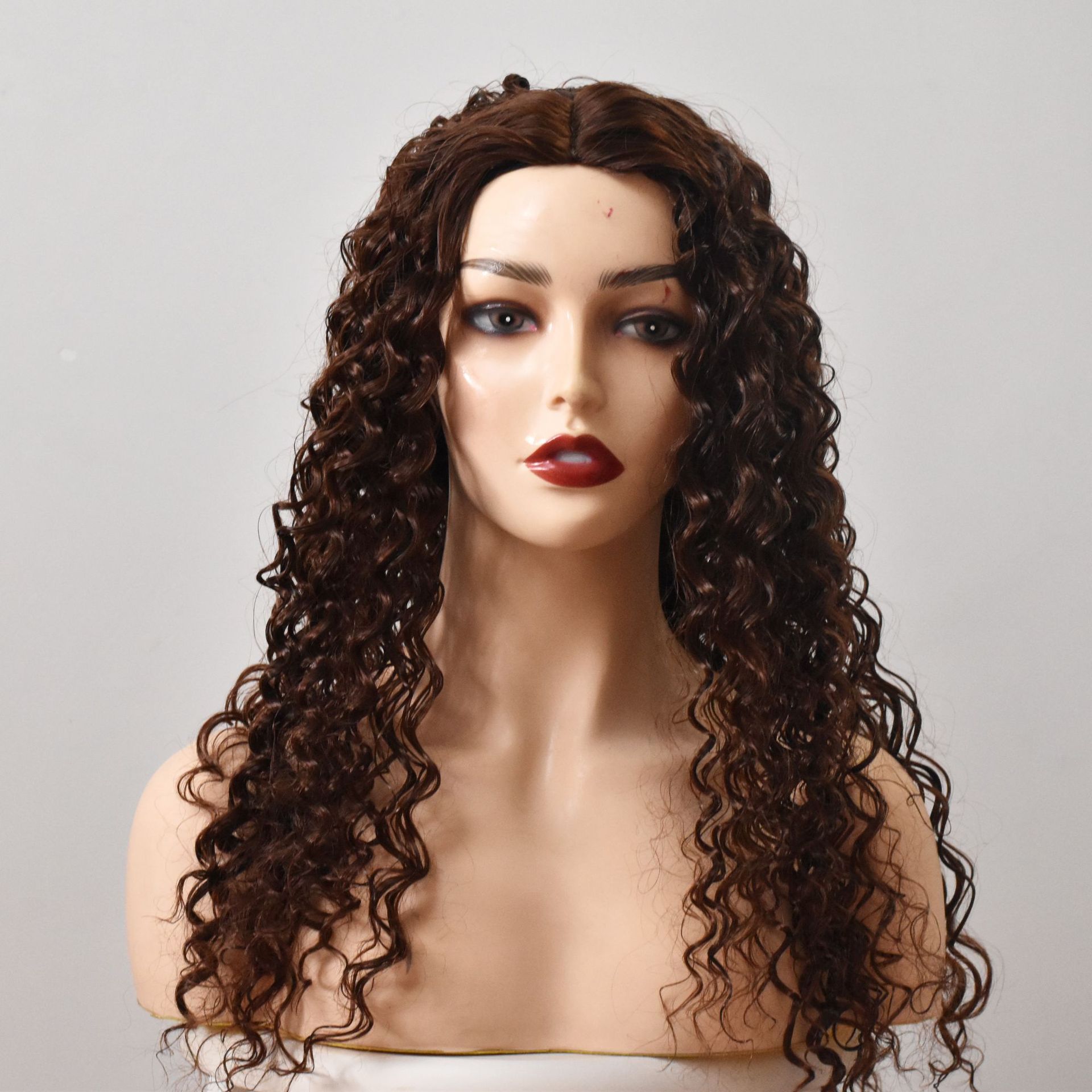 Long Rolled High Temperature Silk Wigs