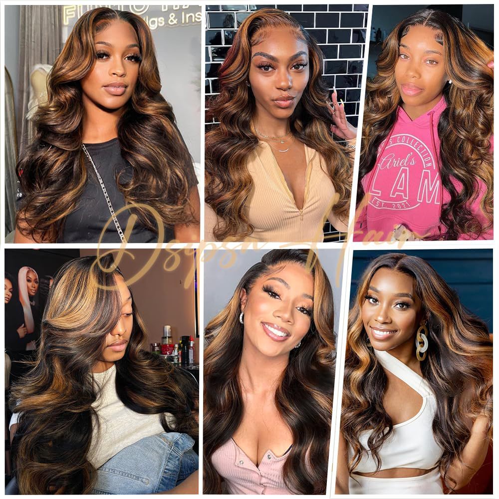 Brown Medium Long Curly Hair Wigs