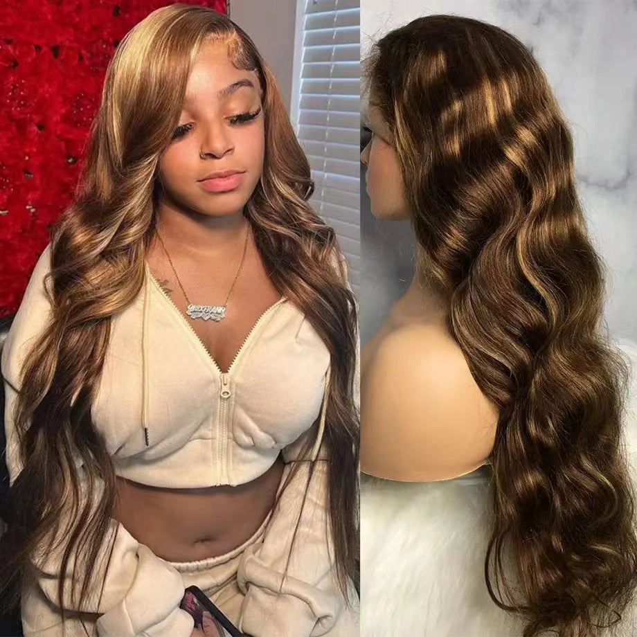 Piano-Color Long Curly Hair Wigs
