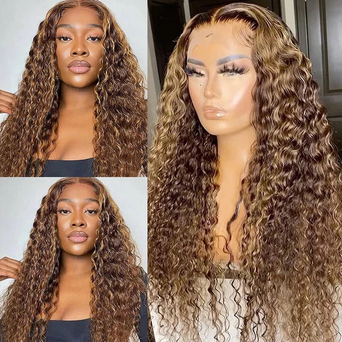 Water Wave Lace Front Human Hair Wigs