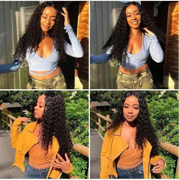Brazilian Human Long Curly Lace Wigs