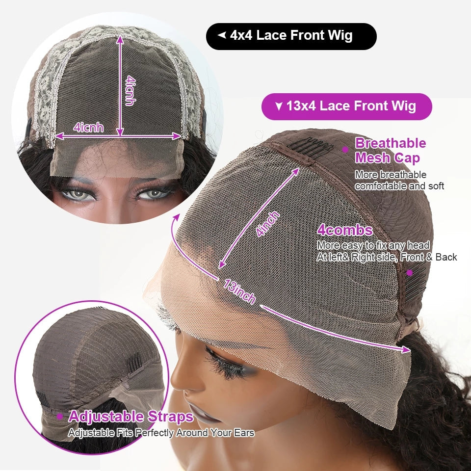 Transparent Lace Front Human Hair Wigs