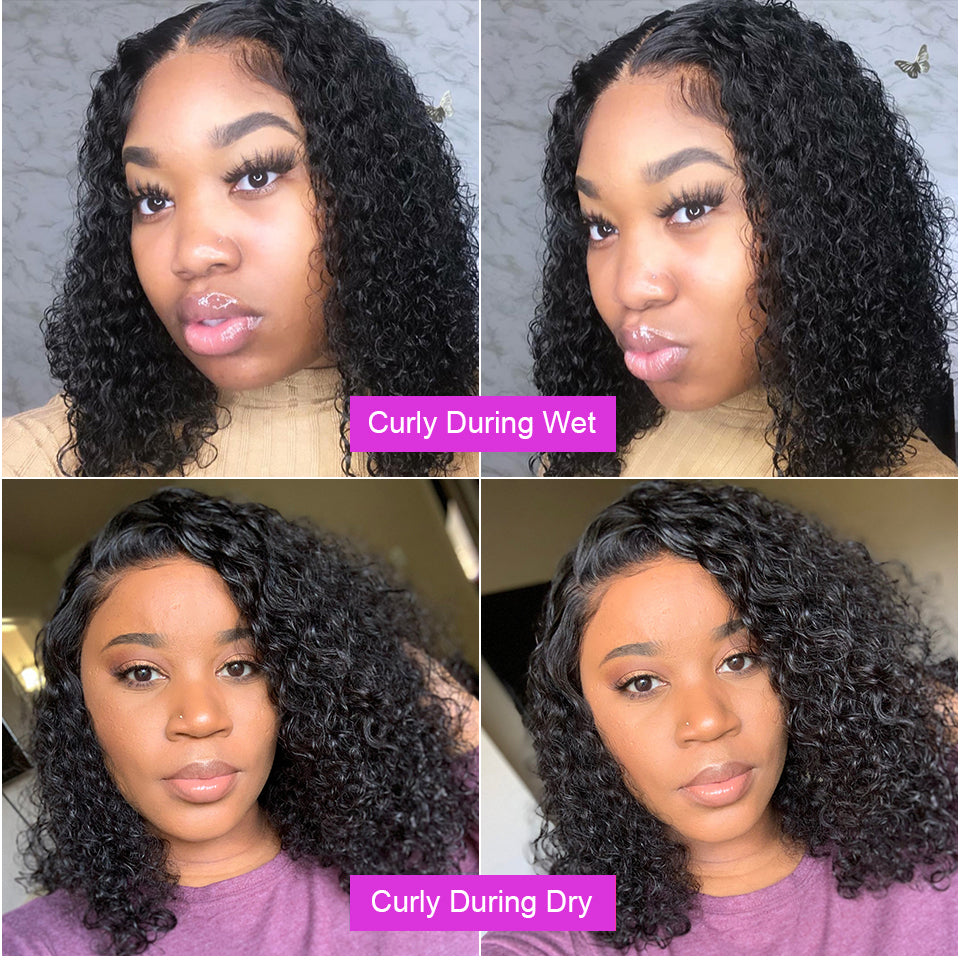 Deep Water Wave Lace Frontal Curly Hair Wigs