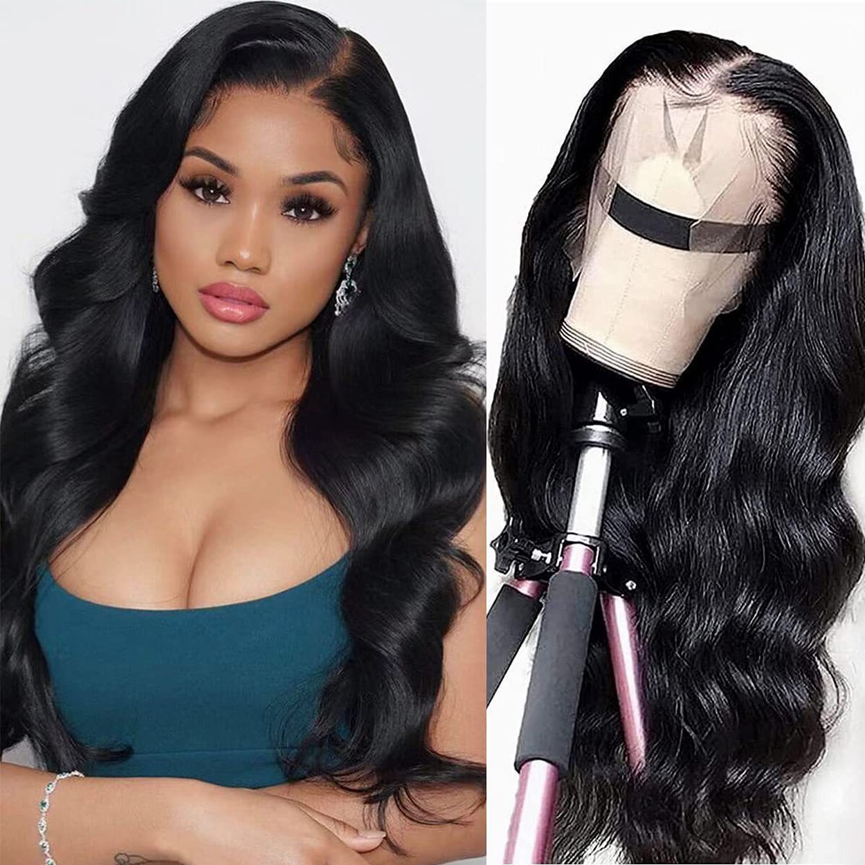 Mid-length Wave Front Lace Synthetic Wigs