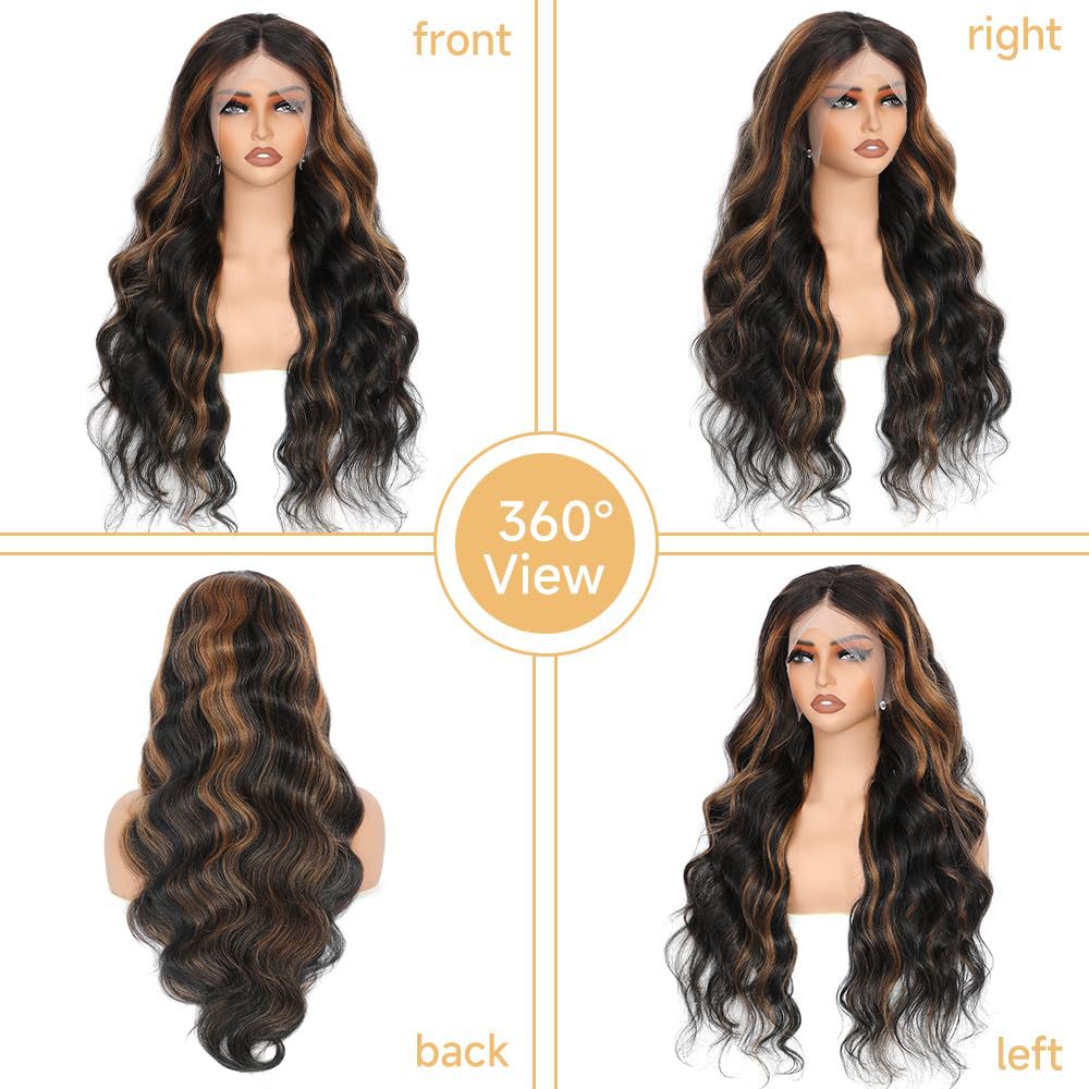Brown Medium Long Curly Hair Wigs